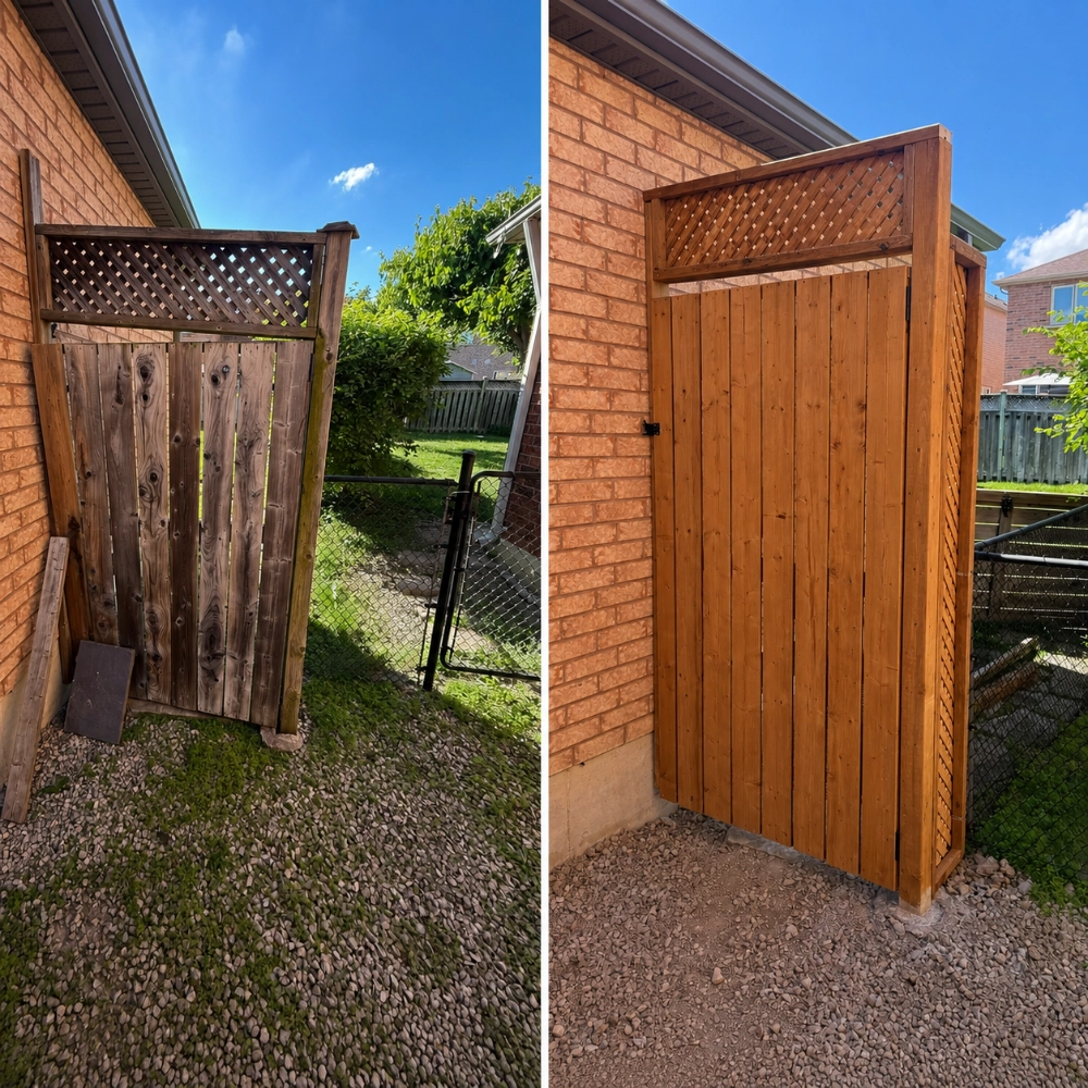 before and after fence